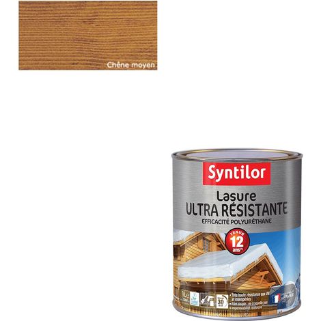 Lasure Résistante 12 Ans Chêne Moyen Satiné 1L (1/3)