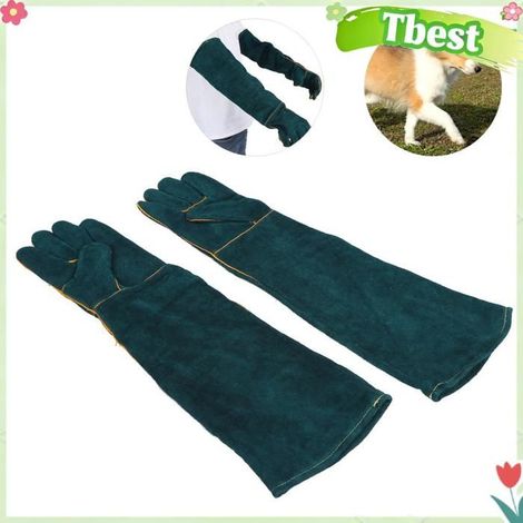 Tbest Gants de manipulation d'animaux Gants anti-morsures pour la manipulation d'animaux Gants anti-rayures animalerie soin Grande (1/5)