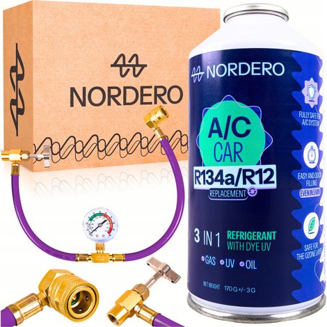 Kit di ricarica per climatizzatore AUT R134A, refrigerante Nordero