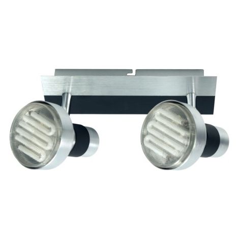 Plafonnier moderne chromé noir orientable 2xGX53 Sorta