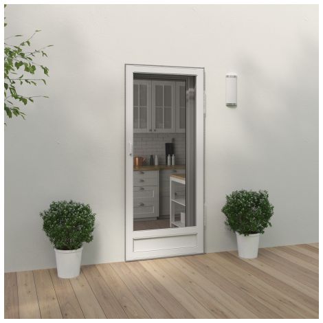 Moustiquaire porte battante H 240 cm x L 100 cm Alu Blanc