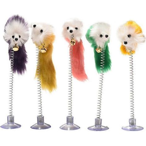 Bâtonnets à plumes pour chat, jouet souris, attrape-chat, jouet interactif avec mini clochette, jouets pour chatons, accessoires pour chats (1/4)