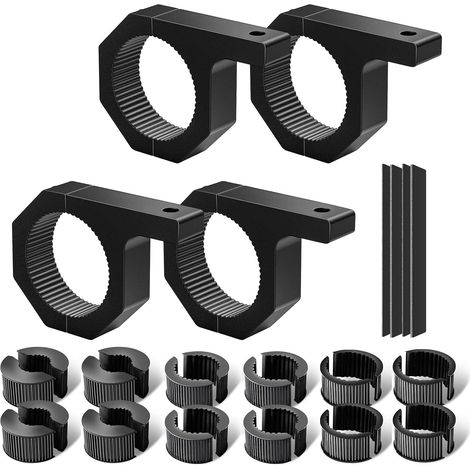 Supporto per faro da lavoro da 19-32 mm, supporto universale con morsetto per moto, 4x4, ATV, UTV, camion, barca, portapacchi (1,5"/2"), 4 pezzi (1/5)