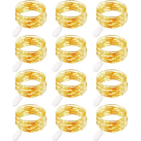 Lichterkette Weihnachten, Batteriebetriebene LED Lichterkette 20 Stück 1m 20 LEDs Kupferdraht Lichterkette