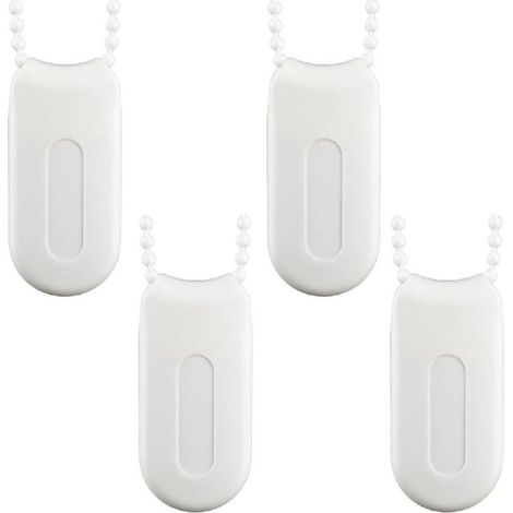 Poids pour cordons de rideaux, lot de 4, blanc, plastique, accessoires pour stores, poignées de stores, poids pour cordons, remplacement pour stores, poids pour chaînes de stores enrouleurs, ac (1/4)