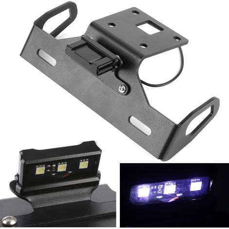 Support de plaque d'immatriculation arrière (avec éclairage LED) pour motos Kawasaki Z800 2013-2018 (1/5)