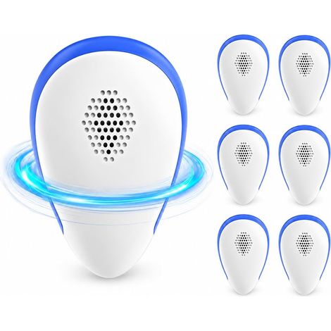 2026 insectifuge à ultrasons d'intérieur, insert insecte anti - insectes dispositif à ultrasons pour souris, araignées, cafards et insectes, la cuisine, le Bureau, lot de 6 (1/5)