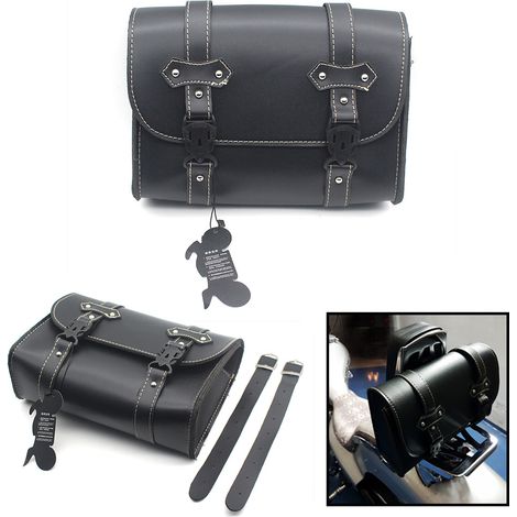 sacoche latérale en cuir pour moto, sacoche de motard, sacoche à outils, sacoche latérale pour moto Harley Cruiser modifiée, sacoche latérale pour moto de tourisme.