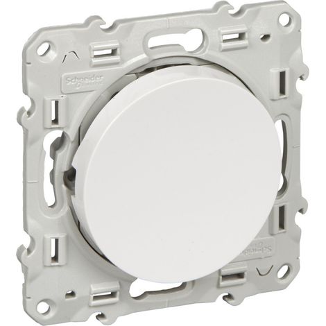 Schneider Electric – Permutateur 10 A – Blanc – Odace 2011 – Prise connectée pour contrôle à distance – Compatible avec systèmes domotiques