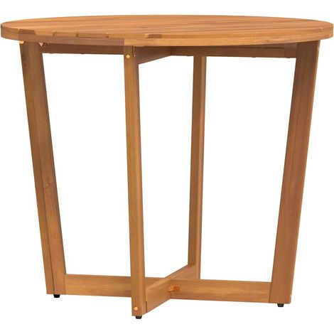 Maison Exclusive - Garten-Esstisch Rund Ø90x75 cm Massivholz Akaz