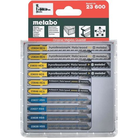 Lot de 10 lames de scie sauteuse METABO 623600000 - Bois métal et plastiques - 10 pièces (1/10)