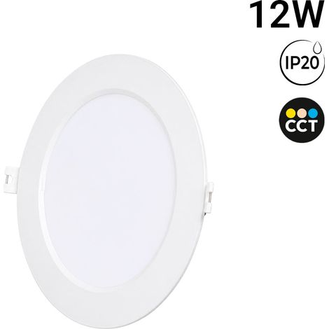 Downlight LED Circular Empotrable - 3CCT - 12W - 110 Lm/W -