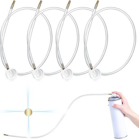 Lot de 4 rallonges de buse de pulvérisation de 4,5 mm pour aérosol de 19,69 pouces/50 cm (360 degrés) (1/5)