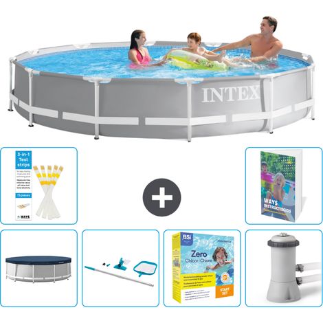 Prism Frame Pool Rund - 366x76 cm - 7-teilig S28