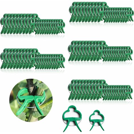 Lot de 100 clips réutilisables pour plantes de jardin, pour soutenir les plantes grimpantes (50 grandes + 50 petites) (1/5)