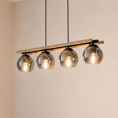 [GEBRAUCHT] B-Ware Lindby Hängelampe Hängeleuchte Enrique LED Pendelleuchte Lampe 4-flammig grau (1/2)