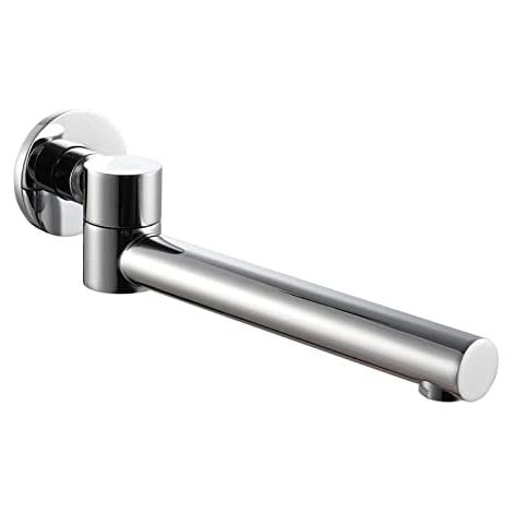 Grifo mezclador de ducha de baño de latón macizo para bañera, grifo de lavabo giratorio de 180°, cromado. (1/5)