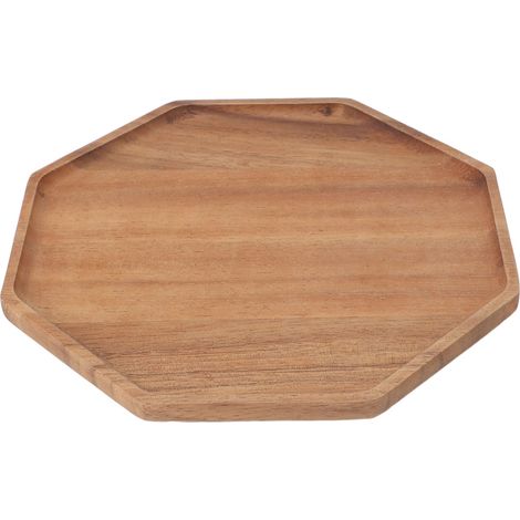 Holztablett im japanischen Stil, schlichtes Aussehen, zum Servieren von Speisen, Gemüse, Obst, Tee für Zuhause, Restaurant, rund oder achteckig. (1/5)