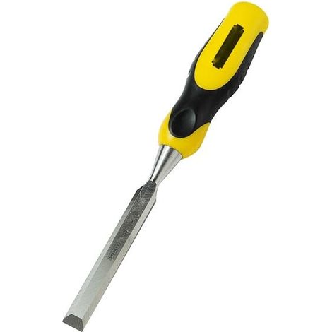 Ciseau biseauté 14 mm - Outil en acier avec pointe biseautée pour travaux de précision sur le bois et le métal. Idéal pour la sculpture et l'ébauche.