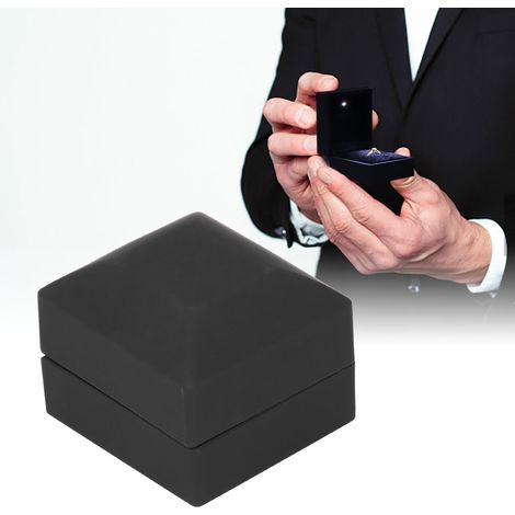 Boîte à bague LED, Boîte à bague de luxe avec lumières LED, Boîte à bague de fiançailles, Coffret cadeau lumineux pour bague (1/5)