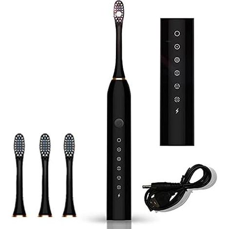 Brosse à dents électrique sonique rechargeable, idéale pour adultes et enfants, 6 modes au choix, étanche IPX7, chargement rapide USB.-AquaForge (1/5)