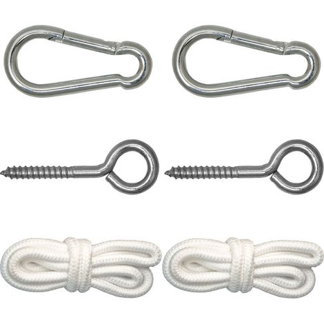 Kit per Appendere la vostra Amaca  Kit Completo incl Funi Moschettoni Golfari  Peso massimo supportato 160 Kg (1/5)