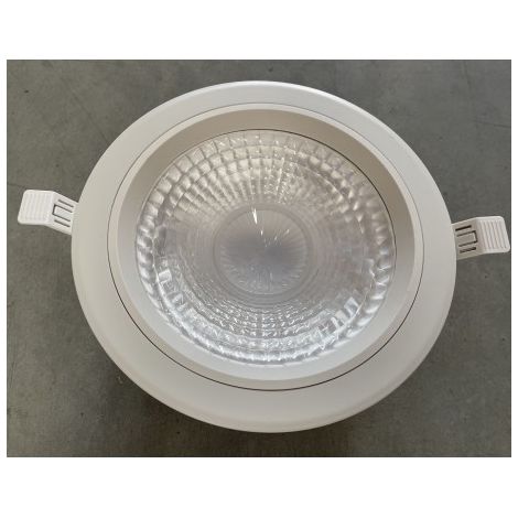 Plafonnier downlight LED 22W blanc architectural Ø 230mm 3000K 230V non-dimmable IK08 IP44 THUNDER TRAJECTOIRE 003763 (1/5)