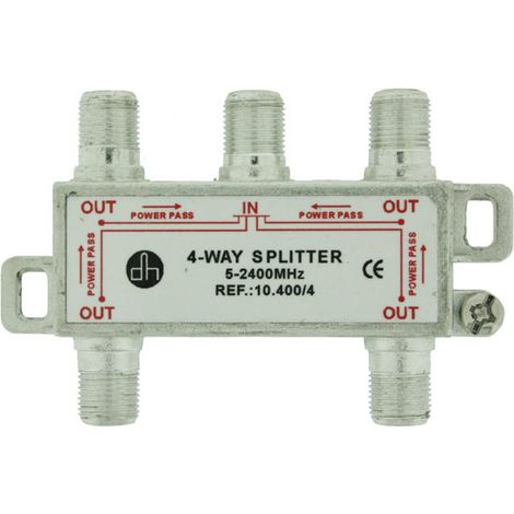 Splitter distributore di terra a 4 vie. Electro DH. Con DC power pass 10.400/4 8430552121274