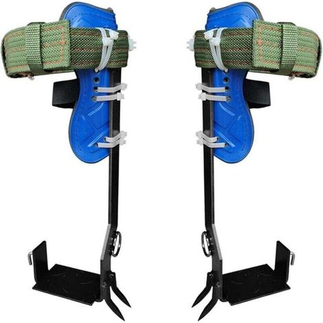 Ensemble de pointes d'escalade d'arbre avec sangles de ceinture de harnais de sécurité réglables, kit d'escalade d'arbre avec 2 engrenages en acier, outils d'escalade (1/4)