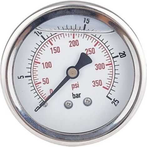 Manomètre axial horizontal résistant aux chocs. manomètre résistant aux chocs pour la pression d'eau. la pression d'air et la pression d'huile 1.6 MPA