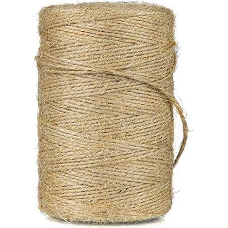 200 m Juteschnur, Gartenschnur, Naturjuteseil, Bastelschnur, für Gartenarbeit, Dekoration, Geschenkverpackung und kreative Projekte
