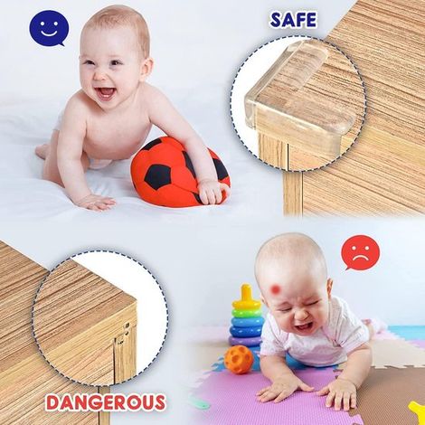 40 Stück Eckenschoner für Babytische, 40 Stück transparente Eckenschoner für Babytische, Kantenschutz, Möbeleckenschutz