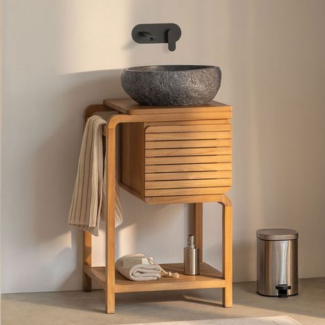 Ensemble de meuble de salle de bain en bois de teck Bradley SKLUM