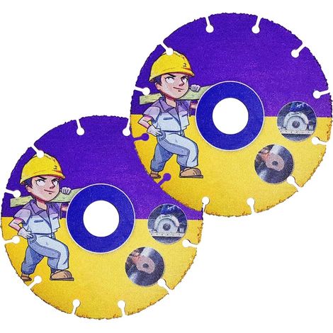 disque bois meuleuse 115 mm - 2 pièces lame scie circulaire disque flexible en carbure avec alésage de 22,23 mm pour plastique, bois, contreplaqué, caoutchouc, pour le travail du bois (1/5)