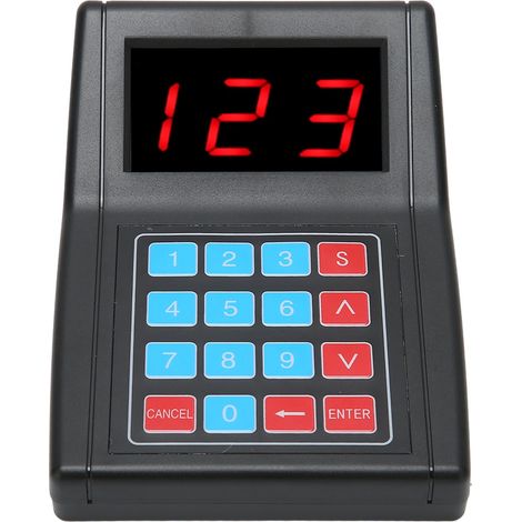 Système de radiomessagerie pour restaurants SU-668, SU-669, SU-680, SU-668S et SU-669S. 999 codes, portée de 1 000 m, prise 100-240 V. (1/5)