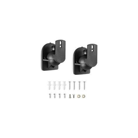 Supports muraux et au plafond pour haut-parleurs Une paire, supports muraux pour enceintes de bibliothèque, supports pour enceintes surround, supportent jusqu'à 7,7 lbs, noir