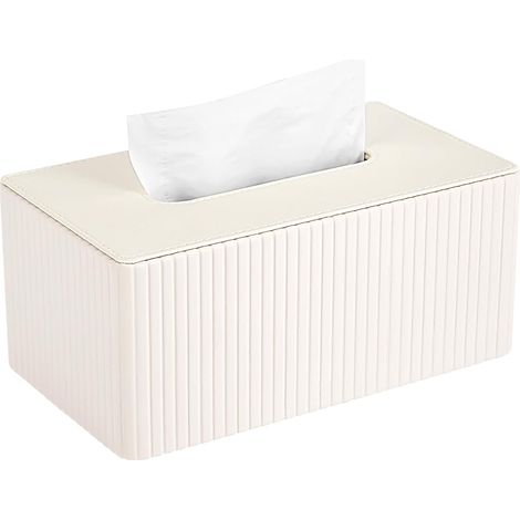 Boîte à mouchoirs en cuir PU, porte-mouchoirs rectangulaire, boîte à mouchoirs, convient pour la décoration et le rangement à la maison, en voiture et au bureau (2513,59,5cm) (1/3)