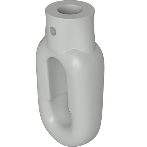 BAUHELD Markisenöse Oval 12 mm Ral 7035 für Fleischerhaken