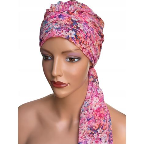 Bequemer Damenschal Ayliz 351, luftiger Turban, auch nach der Chemotherapie (1/5)
