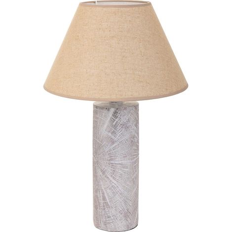 Lámpara de mesa de poliresina blanca