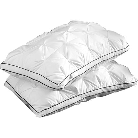 1 Almohada de terciopelo, plumas de ganso, ergonómica, cervical, para uso doméstico. (1/5)