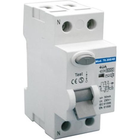 Interrupteur différentiel 1P+N 63A 30mA 6KA Classe C pour protection électrique et prévention des courts-circuits dans les installations