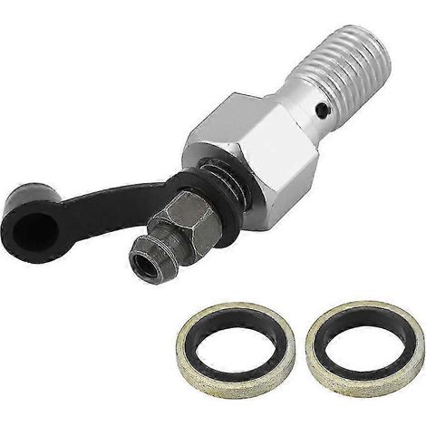 Vis de purge d'étrier de frein de moto M10x1,25 mm, bouchon anti-poussière argenté (1/3)