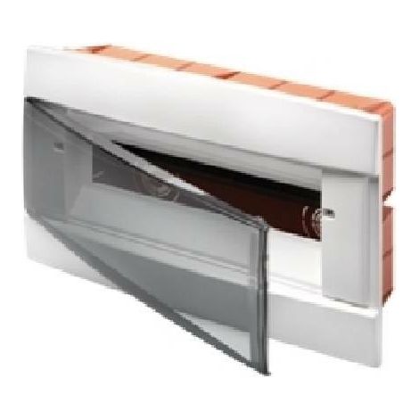 GW40229Tb Centralita de montaje empotrado 330X218X25 mm Blanco Latte 12+1 módulos