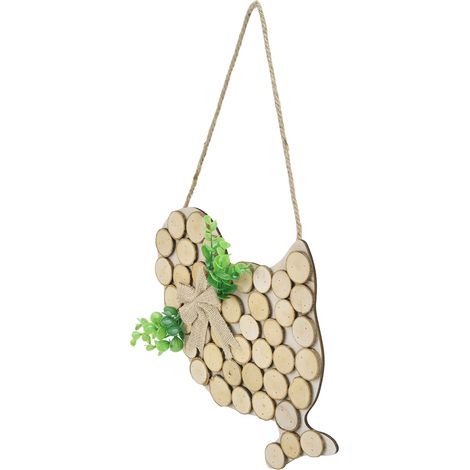 Pendentif poussin de Pâques en bois, écologique, à faire soi-même et réutilisable, pour la maison, le jardin, un restaurant ou un café. Idéal pour la maison, le jardin, un restaurant ou un café. (1/5)