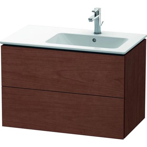DU WTU L-Cube 550x820x481mm,wandhängend 2 SchKa, Becken re, Am. Nussbaum (1/5)