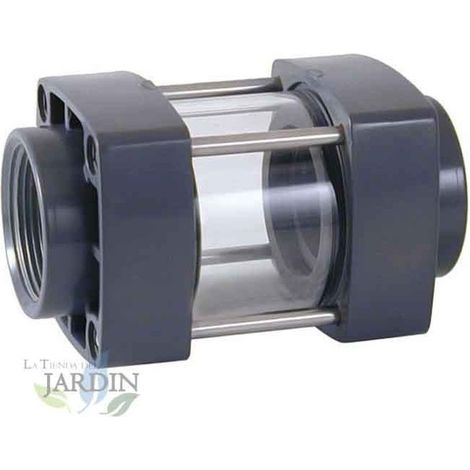 Visor de LÃ­quidos 1 1/2'' Roscado, Ideal para FontanerÃ­a, Riego y Obras, Tubos 50mm
