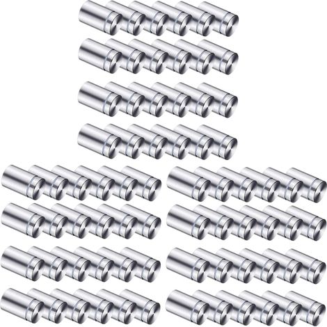 150 Paquets de Vis D'écarteur de Signe Vis de Publicité Montures D'écartement Mural Clou Acrylique En Verre (1/5)