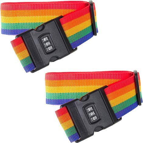 Lot de 2 sangles de sécurité verrouillables pour valises (1/3)