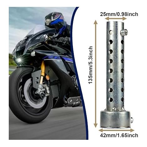 Universal Motorcycle Muffler DB Killer Removable Noise Cancelling Insert Noise Reduction Deflector Motorcycle Exhaust Muffler Adjustable Muffler (1/4)